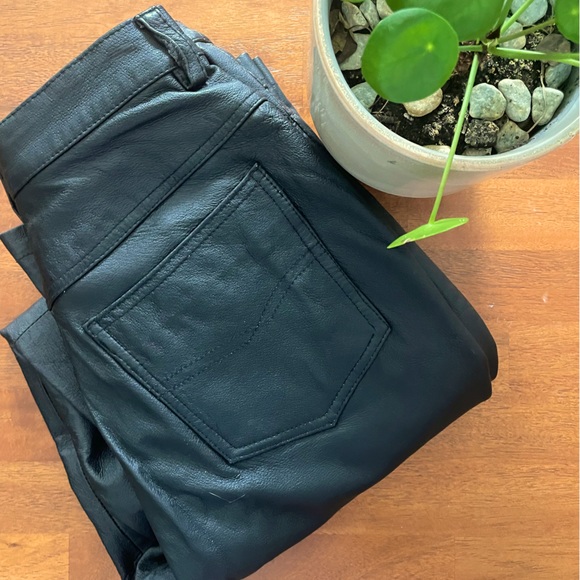 Newport News Pants - Vintage Leather Trousers, Size 8-10